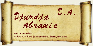 Đurđa Abramić vizit kartica